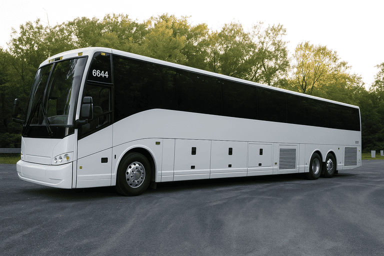 exterior of Cicero Minibus Company coach bus